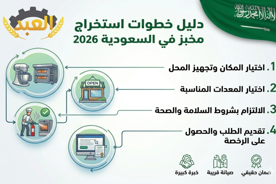 خطوات استخراج رخصة مخبز في السعودية